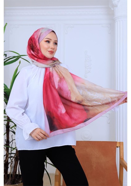 Modern Çiçek Desenli Dijital Soft Şal modelleri