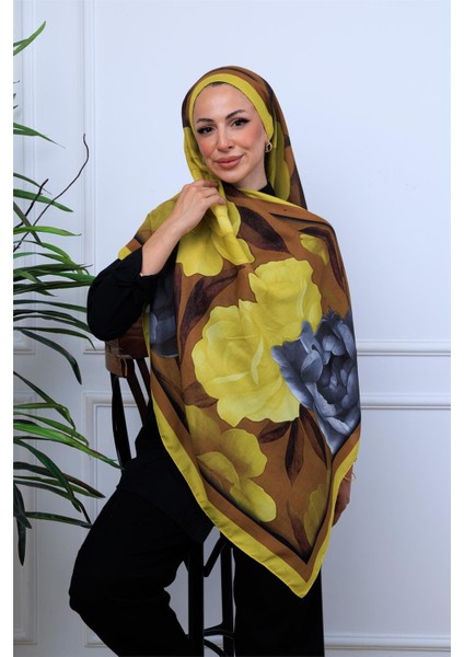 Modern Suluboya Çiçek Desenli Dijital Soft Şal fırsatları