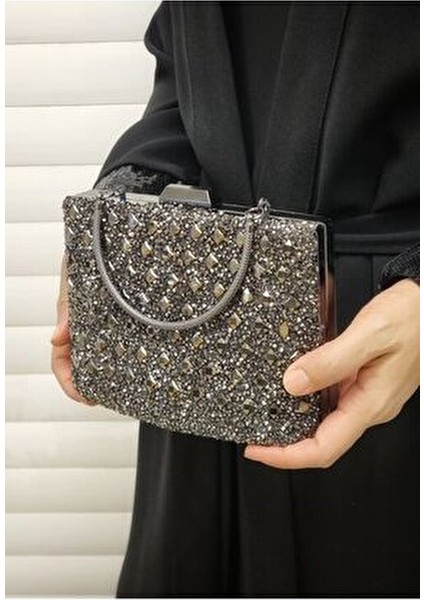 Abiye Çanta Kadın Taşlı Abiye Clutch Portföy Çanta GP1111ABİYE fırsatları