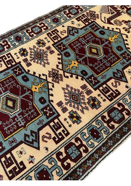 El Dokuma Sıfır Sındırgı Halısı 110X200 Turkuaz Kırmızı Kök Boya modelleri