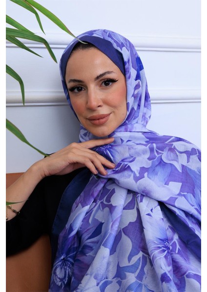 Eşsiz Suluboya Çiçek Desenli Dijital Soft Şal modelleri