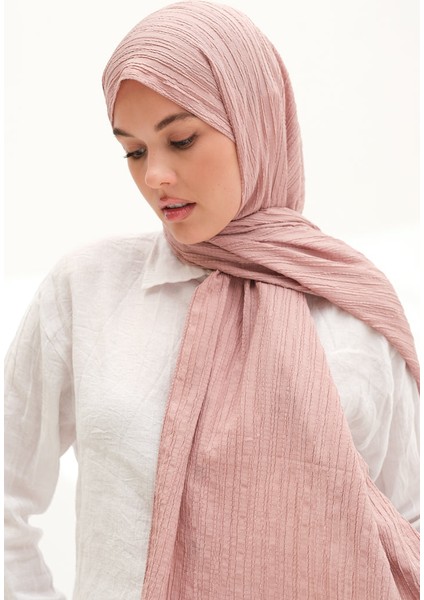 Modal Gofre Şal Pembe