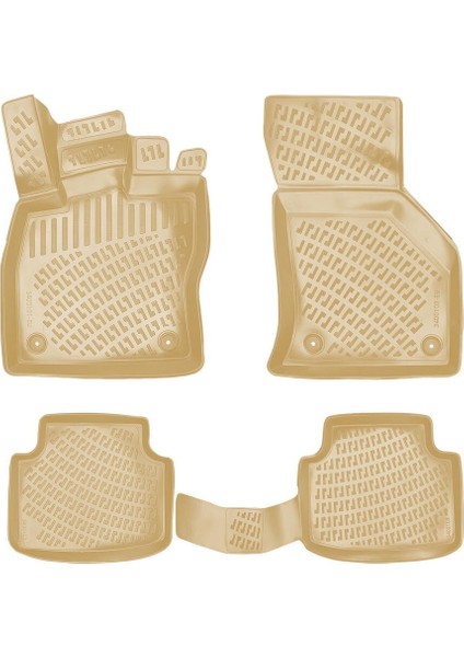 Rizline Volkswagen Passat B8 2015-2022 Ile Uyumlu 3D Havuzlu Paspas Bej