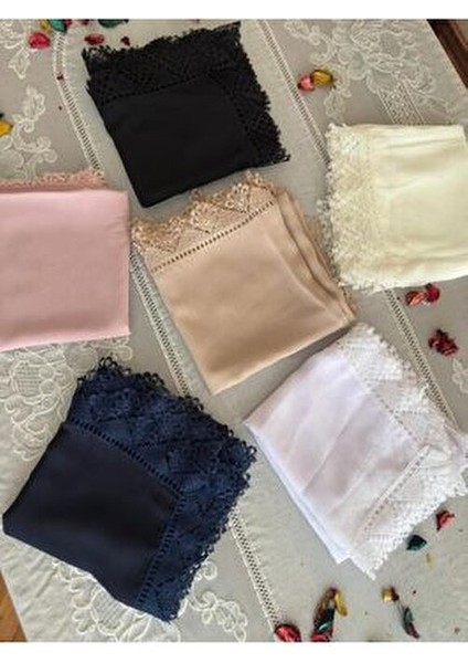 Hazır Oyalı Namaz Baş Örtüsü Oyalı Tülbent modelleri