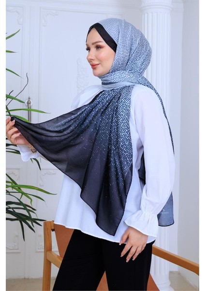 Ritmik Desenli Dijital Soft Şal modelleri