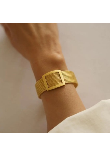 Tokalı Kalze Hasır Altın Bileklik fiyatları