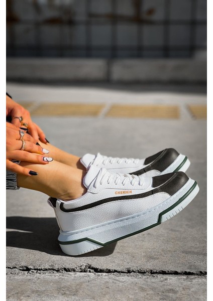 Signature Line Up Erkek Bağcıklı Sneaker Haki Beyaz fiyatları