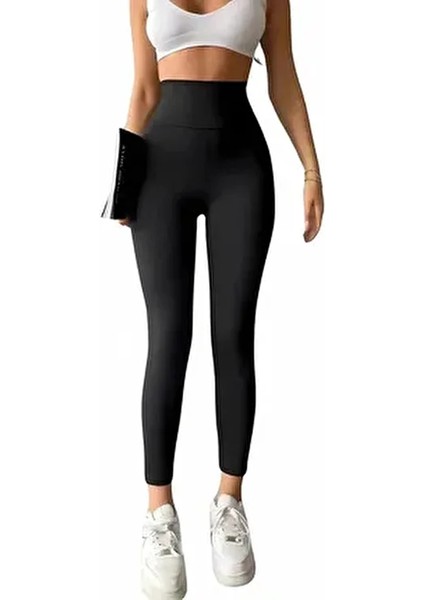 Push Up Toparlayıcı Tayt Kadın Yüksek Bel Dar Paça Siyah Konforlu Tasarım indirimleri