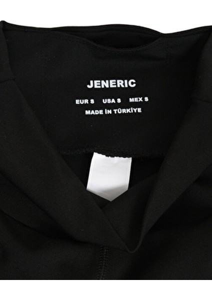 Push Up Toparlayıcı Tayt Kadın Yüksek Bel Dar Paça Siyah Konforlu Tasarım