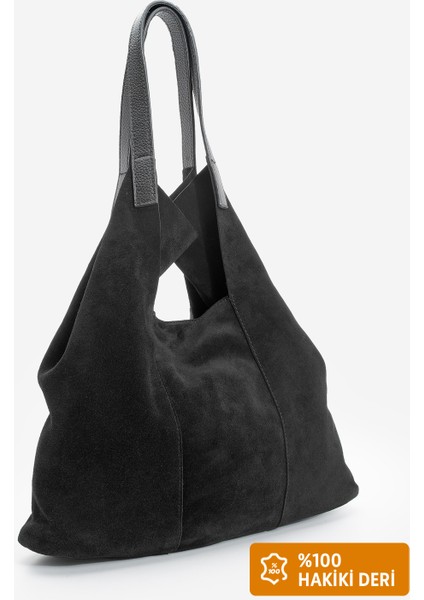 Kadın Hakiki Deri Shopper Içi Çantalı Düğme Kapama Omuz Çantası Filun