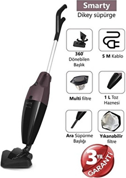 Sarex SR-5010 Smarty Dikey Elektrikli Süpürge SR-5010