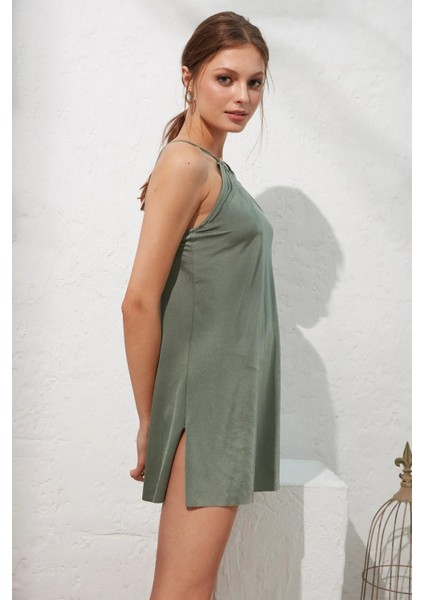 Halter Biyeli Çıkarılabilir Kaplı Merry Elbise Mayo modelleri