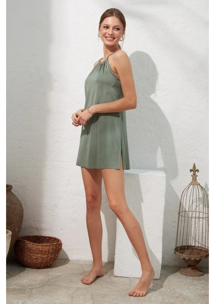 Halter Biyeli Çıkarılabilir Kaplı Merry Elbise Mayo fırsatları