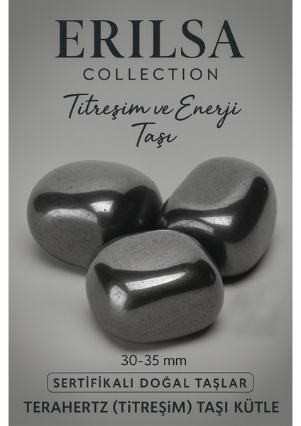 Sertifikalı Tamburlanmış Terahertz Taşı Kütle Parça (30 GR) – Enerji ve Canlılık Taşı
