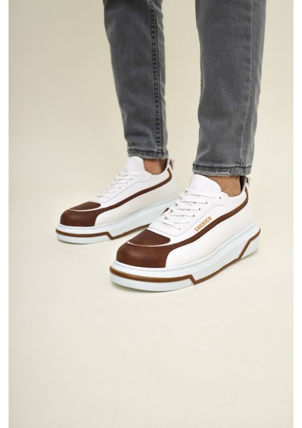 Signature Line Up Erkek Bağcıklı Sneaker Taba Beyaz