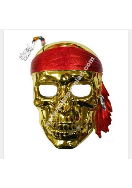 Plastık Sert Korsan Maske Altunı Renk
