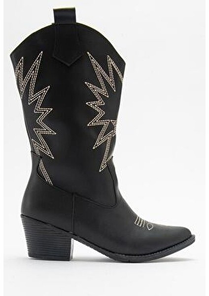 Yıldız Desenli Çizme Siyah Cilt Ten fiyatları