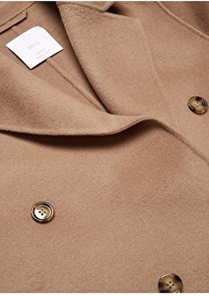 El Yapımı Oversize Yün Palto