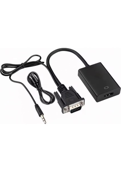 XCC7804 Ses Girişli VGA To HDMI Dönüştürücü (45 cm Aux Kablo 15 cm VGA Kablo) fiyatları