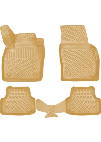 Rizline Volkswagen Polo 2023 Sonrası Ile Uyumlu 3D Havuzlu Paspas Bej