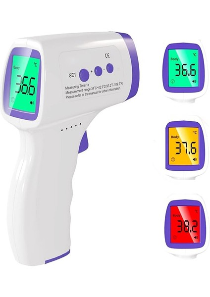 Tabanca Model Dijital Ateş Ölçer - Derece Temassız 16 Hafıza - Pilli (4989)