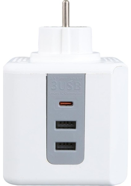 VE-23089 2x USB 1x Type-C 3'lü Çocuk ve Termal Korumalı Grup Priz fiyatları