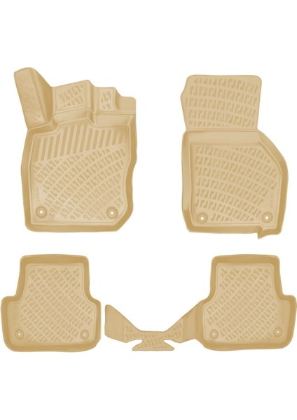 Rizline Audi A3 2020 Sonrası Ile Uyumlu 3D Havuzlu Paspas Bej