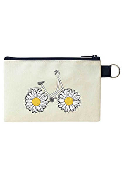 Papatya Bisiklet Baskılı Kanvas Makyaj Çantası Kadınlar İçin Şık ve Ergonomik Tasarım fiyatları