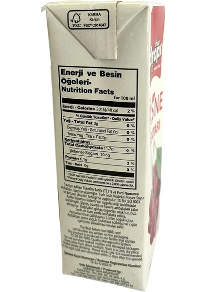 Fruıt Drops Vişne Nektar 27 Adet 200ML fiyatları