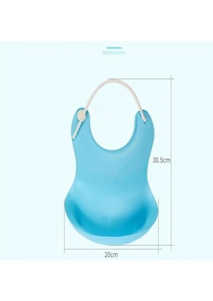 Çocuk Bebek Mama Önlüğü Dökülme Engelleyici Bükülebilir Mavi indirimleri
