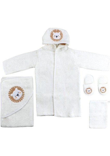 Sebi Aslan Desenli Bebek Bornoz Takımı 133
