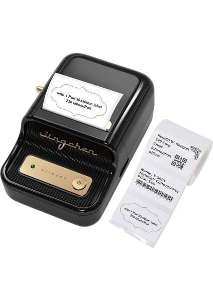 B21 Pro Bluetooth Taşınabilir Termal Etiket Yazıcı - Siyah (300DPI) fiyatları