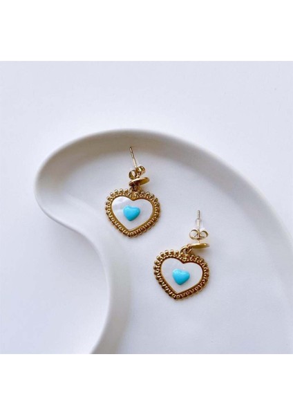 Blue Heart Küpe