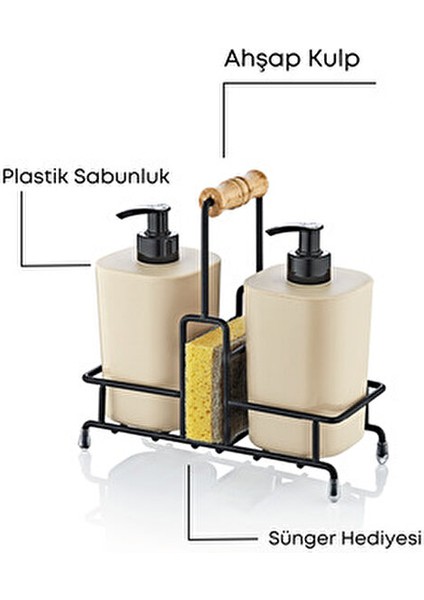 Grimor Banyo Aksesuarları Metal Standlı Krem Begonya Sabunluk Seti Suya Dayanıklı Plastik fiyatları