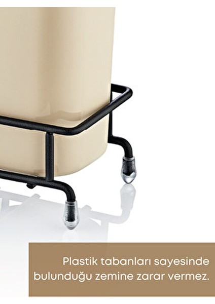 Grimor Banyo Aksesuarları Metal Standlı Krem Begonya Sabunluk Seti Suya Dayanıklı Plastik modelleri