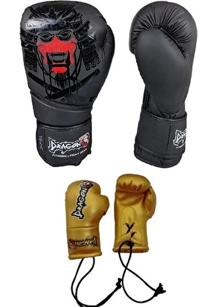 Yakuza Boks Kıck Boks Muaythai Eldiveni ve Maskot Anahtarlık Eldiven