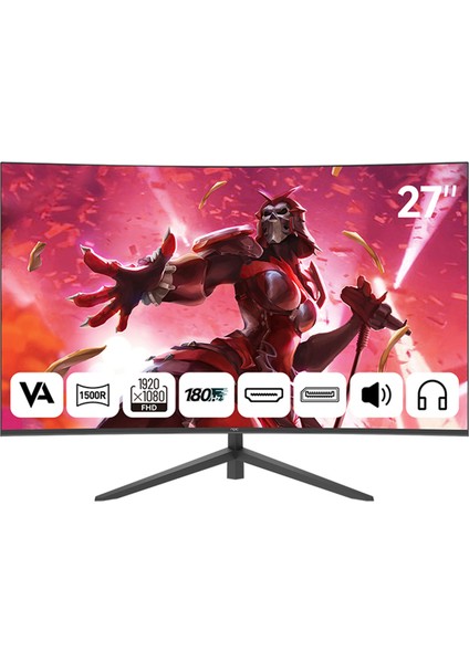 1ms 180Hz 27" 1920X1080 Fhd Curved Monitör MD270K-V