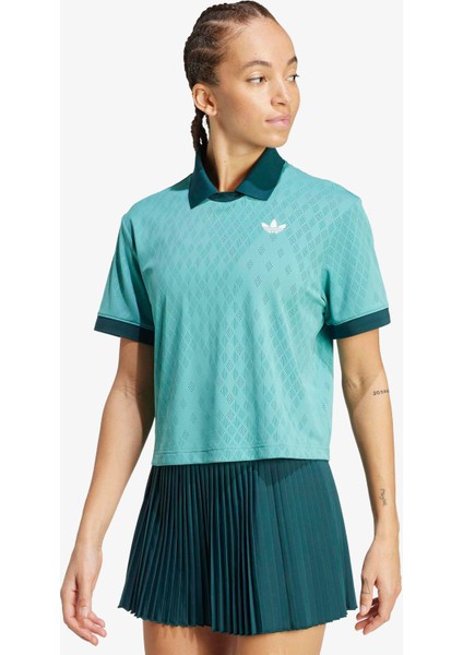 Tennis Pro Climacool Kadın Yeşil Tenis Polo.-