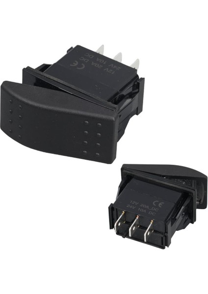 Sembolsüz Işıksız Yaylı 3 Pinli On-Off-On 12-24V Marin Switch