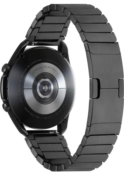 Gear S3 (22MM) Uyumlu Krd-82 22MM Metal Kordon Tygo - Gri modelleri