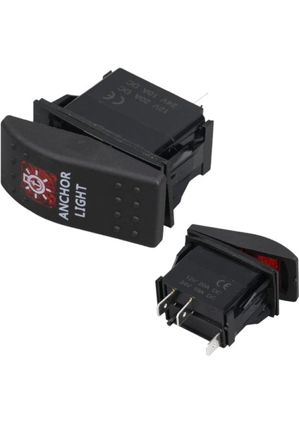 deniz Feneri Sembollü Işıklı 3 Pinli On-Off 12-24V Marin Switch