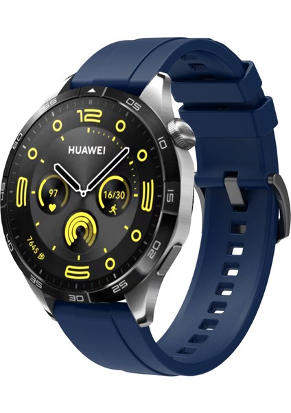 Huawei Gt4 22MM Uyumlu Tygo - Krd-95 Silikon Kordon-Lacivert
