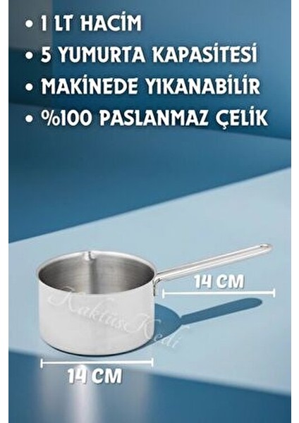 14 cm Paslanmaz Çelik Kaçerola | Sütlük | Mini Yumurta Haşlama Tavası fiyatları
