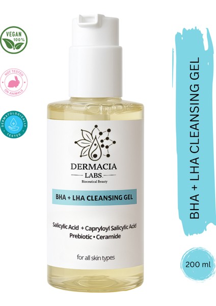 Bha +Lha, Salisilik Asit, Siyah Nokta Karşıtı,yüz Temizleme Jeli 200 ml