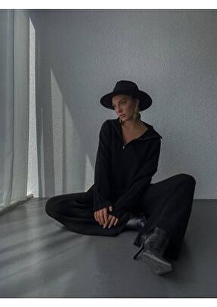 Örgü Detaylı Oversize Kazak Pantolon Takım Kadın Tüm Sezonlar İçin Şık ve Rahat fiyatları