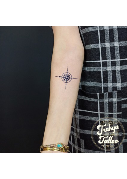 Yarı Kalıcı Dövme Pusula Minimal Geçici Dövme MED-072 fiyatları