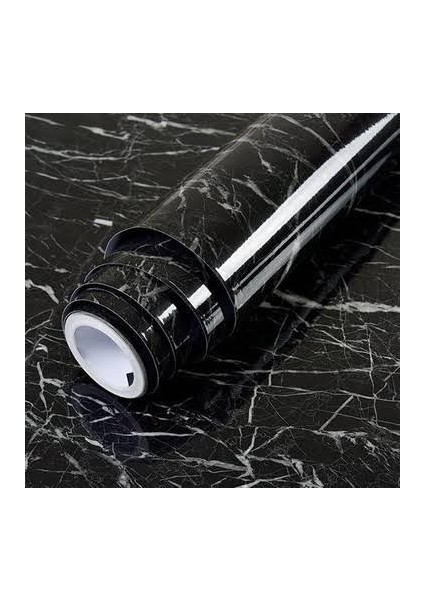 Siyah Mermer Desenli Yapışkanlı Kaplama Kağıdı 5 Metre fiyatları