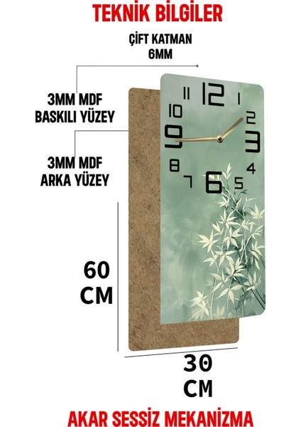 Mdf Tablo Saat - Uv Baskı 30X60 cm Ebatında - Modern Tasarım– USD214