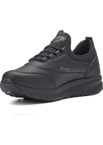 Parley 940-24 Deri Anatomik Lastikli Kadın Sneaker Siyah modelleri