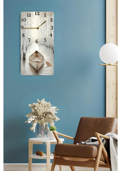 Kayık ve Orman Manzaralı Uv Baskı Mdf Tablo Saat 30X60 cm – USD191 fırsatları
